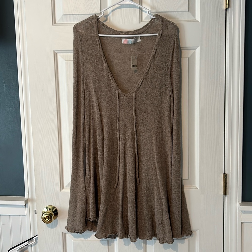 Free People Rolling Hills Tunic XL in ground coriander color